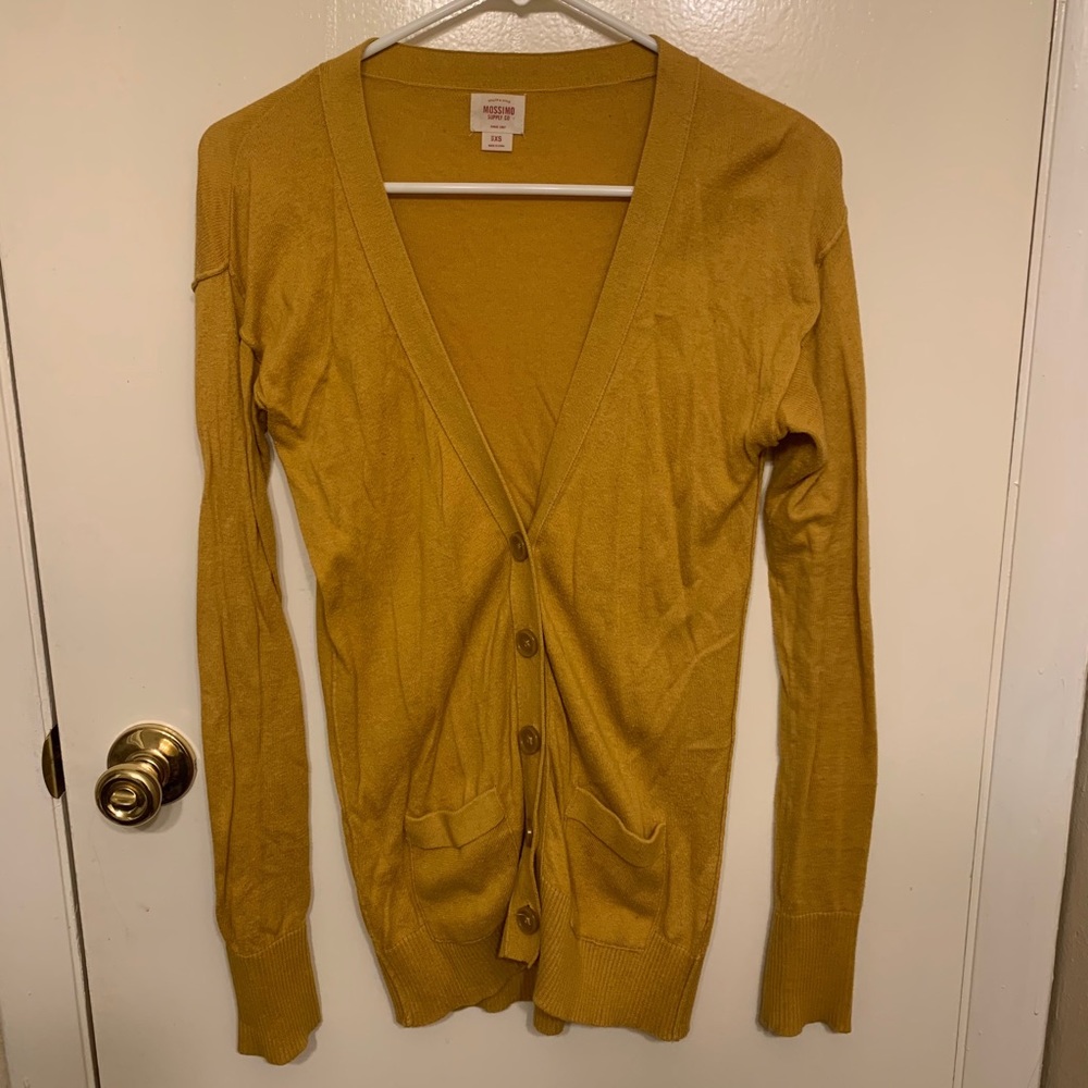 Long mustard cardigan
